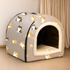 Semi-Enclosed Waterproof Pet Bed for Small to Medium Dogs & Cats