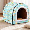 Semi-Enclosed Waterproof Pet Bed for Small to Medium Dogs & Cats