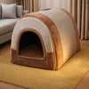 Enclosed Pet Bed for Dogs & Cats with Removable Washable Cover