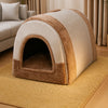 Enclosed Pet Bed for Dogs & Cats with Removable Washable Cover