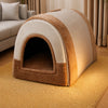 Enclosed Pet Bed for Dogs & Cats with Removable Washable Cover
