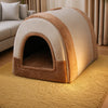 Enclosed Pet Bed for Dogs & Cats with Removable Washable Cover