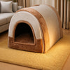 Enclosed Pet Bed for Dogs & Cats with Removable Washable Cover