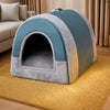 Enclosed Pet Bed for Dogs & Cats with Removable Washable Cover