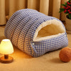 Semi-Enclosed Cat & Dog Bed, Removable and Washable