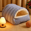 Semi-Enclosed Cat & Dog Bed, Removable and Washable