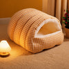 Semi-Enclosed Cat & Dog Bed, Removable and Washable