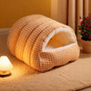 Semi-Enclosed Cat & Dog Bed, Removable and Washable