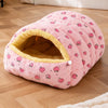 Semi-Enclosed Cat & Dog Bed, Removable and Washable