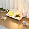 Wide-Opening Slow Feeder Double Pet Bowl Set