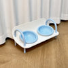 Wide-Opening Slow Feeder Double Pet Bowl Set