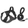 Adjustable Nylon Vest-Style Dog Harness with 59.1-Inch Leash