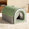 Enclosed House-Style Pet Bed for Dogs and Cats
