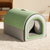 Enclosed House-Style Pet Bed for Dogs and Cats