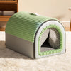 Enclosed House-Style Pet Bed for Dogs and Cats