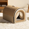 Enclosed House-Style Pet Bed for Dogs and Cats