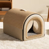Enclosed House-Style Pet Bed for Dogs and Cats