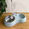 Double Pet Bowl with Water Dispenser for Dogs and Cats