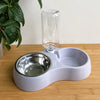 Double Pet Bowl with Water Dispenser for Dogs and Cats
