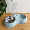 Double Pet Bowl with Water Dispenser for Dogs and Cats