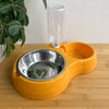Double Pet Bowl with Water Dispenser for Dogs and Cats