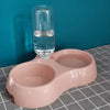 Double Pet Bowl with Water Dispenser for Dogs and Cats