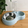 Double Pet Bowl with Water Dispenser for Dogs and Cats