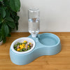 Double Pet Bowl with Water Dispenser for Dogs and Cats
