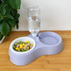 Double Pet Bowl with Water Dispenser for Dogs and Cats