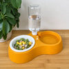 Double Pet Bowl with Water Dispenser for Dogs and Cats