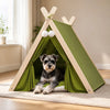 Semi-Enclosed Canvas Tent House for Small Dogs