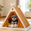 Semi-Enclosed Canvas Tent House for Small Dogs