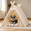 Semi-Enclosed Canvas Tent House for Small Dogs