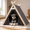Semi-Enclosed Canvas Tent House for Small Dogs