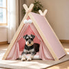 Semi-Enclosed Canvas Tent House for Small Dogs