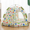 Semi-Enclosed Pet Tent Bed with Removable, Washable Cover