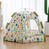 Semi-Enclosed Pet Tent Bed with Removable, Washable Cover