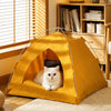 Semi-Enclosed Cat & Dog Tent Bed with Removable Washable Cushion