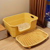 Large Semi-Enclosed Cat Litter Box