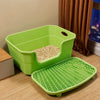 Large Semi-Enclosed Cat Litter Box