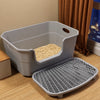 Large Semi-Enclosed Cat Litter Box
