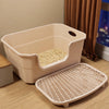 Large Semi-Enclosed Cat Litter Box