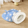 Semi-Enclosed Pet Tent Bed with Tunnel for Cats & Dogs