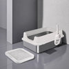 Stainless Steel Open-Top Cat Litter Box with High Sides