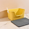 Semi-Enclosed Cat Litter Box with Double-Layer Tray