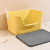 Semi-Enclosed Cat Litter Box with Double-Layer Tray