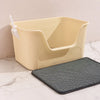 Semi-Enclosed Cat Litter Box with Double-Layer Tray