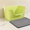 Semi-Enclosed Cat Litter Box with Double-Layer Tray