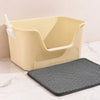 Semi-Enclosed Cat Litter Box with Double-Layer Tray