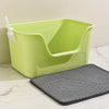 Semi-Enclosed Cat Litter Box with Double-Layer Tray